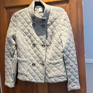 CAbi Gray Utility Jacket with Quilted Design